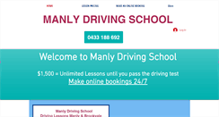 Desktop Screenshot of manlydrivingschool.com.au